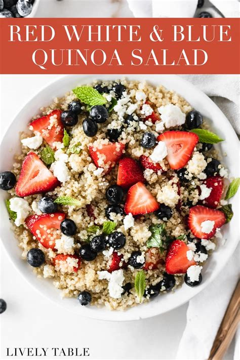Red White And Blue Berry Quinoa Salad