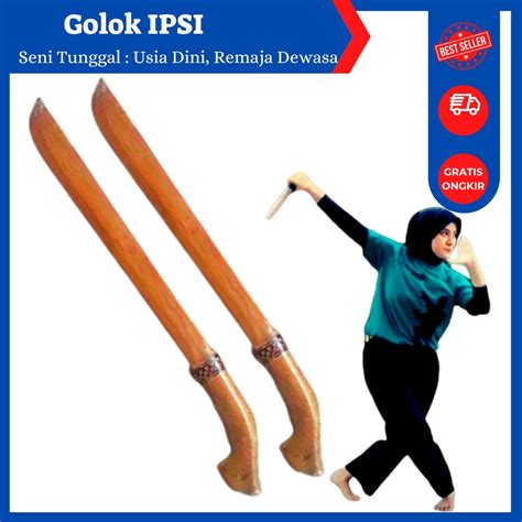 Jual Golok Ipsi Remaja Dewasa Anak Usia Dini Bahan Kayu Ukuran Standar