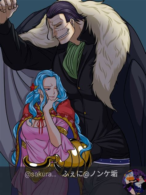 Vivi Nefertari Crocodile Couple Blue Hair Anime Characters One Piece