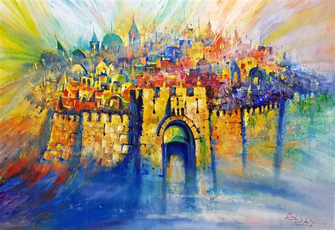 Abstract Jerusalem Painting The Spirit Of Jerusalem Original Oil