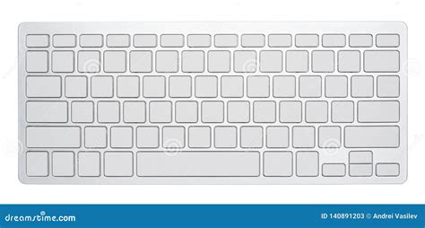 Blank Silver Computer Keyboard With Empty 78 Keys For Your Idea