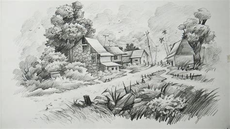 Pencil Sketch Scenery At Explore Collection Of