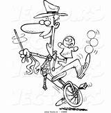 Unicycle Toonaday sketch template