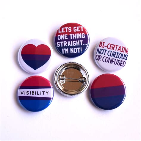 Bi Bisexual Pride Badge Set X Inch Pinback Buttons Flag Etsy