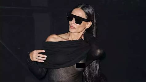 Demi Moore Suffers Wardrobe Malfunction At Paris Fashion Week