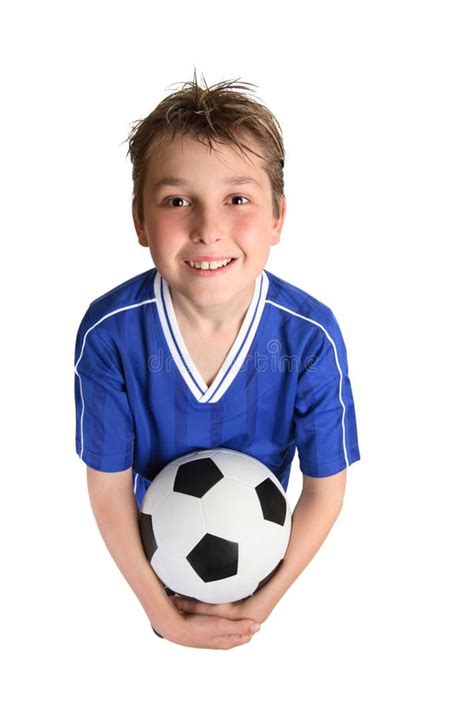 Boy Holding Soccer Ball Stock Photo Image Of Uniform 3063468