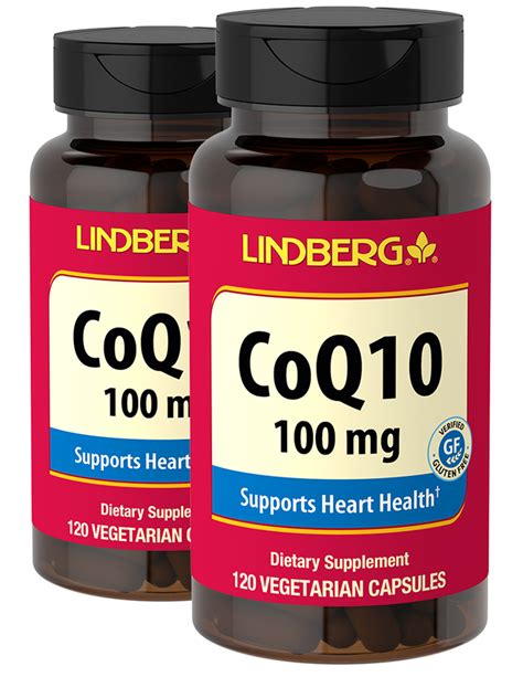 Coq10 100 Mg 120 Vegetarian Capsules X 2 Bottles Pipingrock Health Products