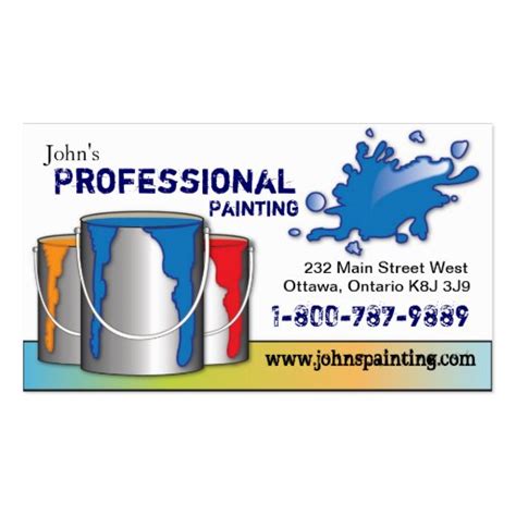 Professional Painting Business Card Zazzle