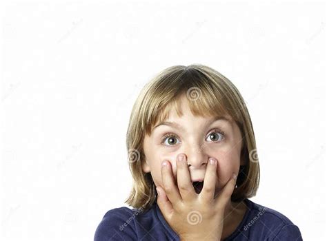 Girl With Hands Over Mouth Stock Image Image Of Amazed 6929145