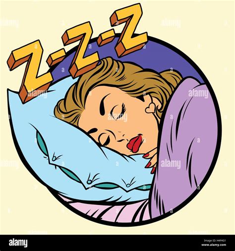 comic girl sleeping in bed stock vector image and art alamy