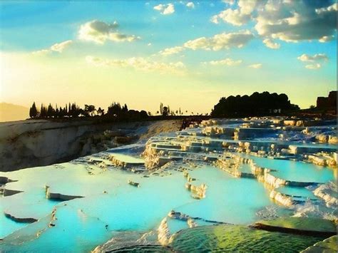 The place is classified by unesco. Natural Infinity Pool - Pamukkale, Denizli, Turkey ...