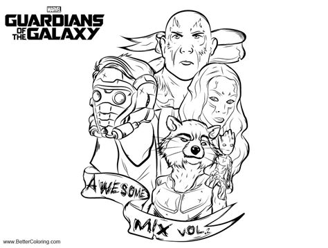 Download and print out the coloring pages right away. Guardians of the Galaxy 2 Coloring Pages Fan Drawing by ...