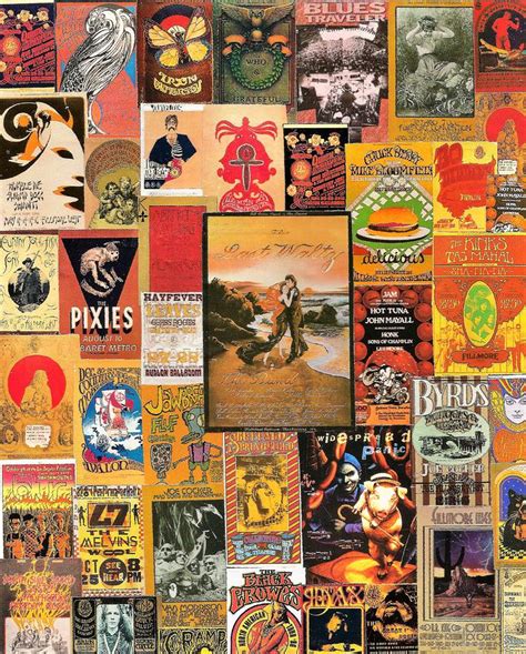 Classic Rock Posters In Shades Of Brown Collage 15 Digital Art By Doug