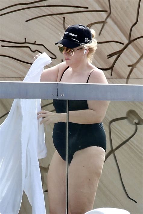 rebel wilson in swimsuit at a pool at her hotel in sydney 01 05 2024 hawtcelebs