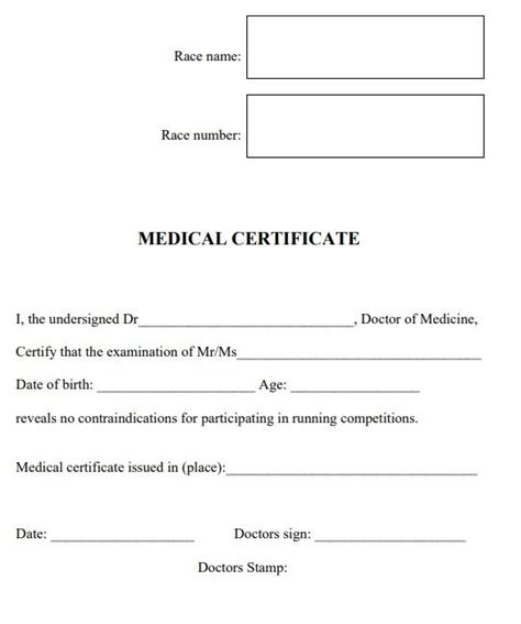 Medical Certificate Templates 26 Free Printable Word And Pdf Samples