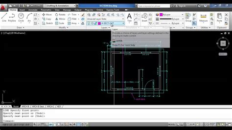 How To Create A Section Line With Autocad Youtube