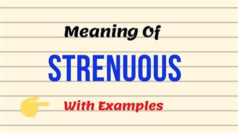 Meaning Of Strenuous English Vocabulary Lessons Urduhindi Youtube