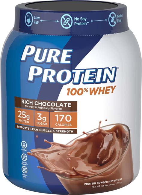 Pure Protein 100 Whey Powder Rich Chocolate 175 Pounds Walmart