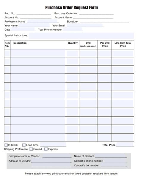 Download the blank purchase order form template that is designed to provide an order form for any client. Purchase Order Template | Free Word Templates