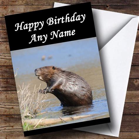 Beaver Personalised Birthday Card Uk Office Products