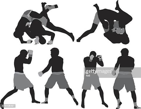Mma Fighter Silhouette Photos And Premium High Res Pictures Getty Images