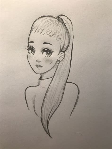 Ariana grande drawing Dessin au crayon à papier Mini dessin