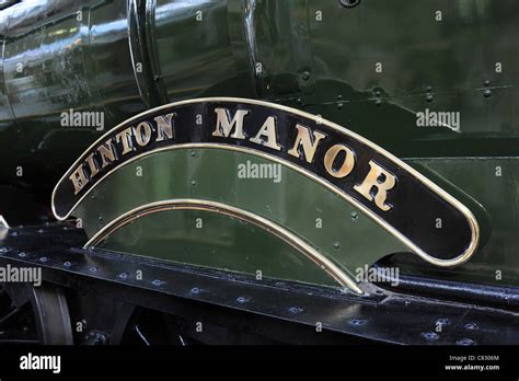 Great Western Railway Steam Locomotive Hinton Manor Nameplate Name