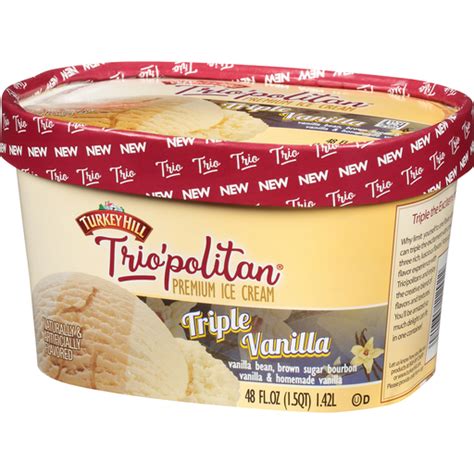 Turkey Hill Trio Politan Triple Vanilla Premium Ice Cream 48 Fl Oz