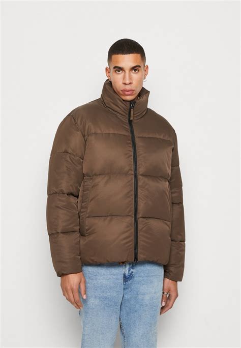 abercrombie and fitch heavy puffer winter jacket chocolate brown brown zalando de