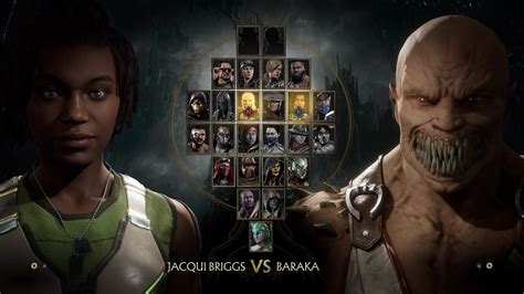 Mortal Kombat 11 Jacqui Briggs Vs Baraka Hard Youtube