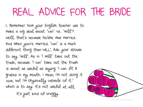 Advice For The Bride This Is Not That Blog