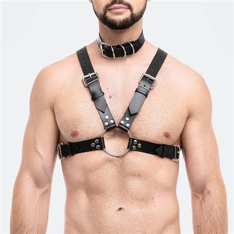 X Harness Men Chest Harness Male Leather Body Harness Etsy