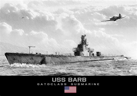 Uss Barb Submarine Digital Art By John Wills Pixels