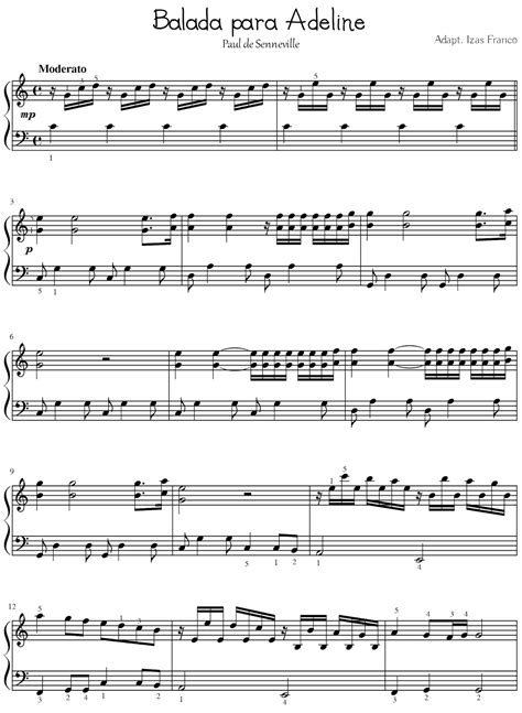 Balada Para Adelina Partitura Piano Pdf