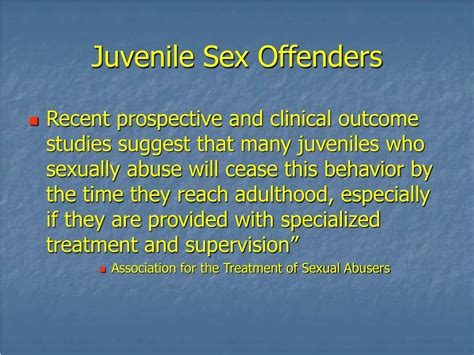 Ppt The Court And Juvenile Sex Offenders Powerpoint Presentation