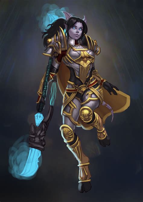 Draenei Paladin By Vaard World Of Warcraft Warcraft Art Warcraft