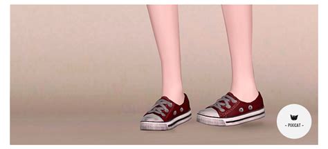My Sims 3 Blog Converse Low Tops For Males And Females By Pixicat
