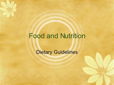 Dietary Guidelines Ppt