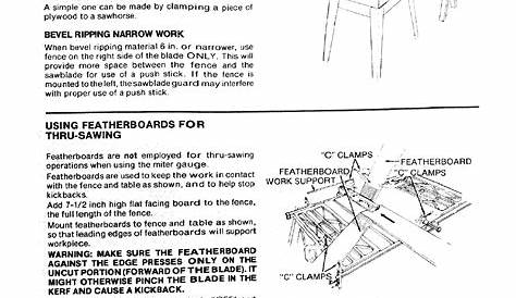 craftsman 8.25 table saw manual