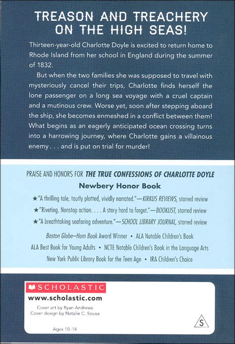 True Confessions Of Charlotte Doyle Scholastic Paperback 9780545477116