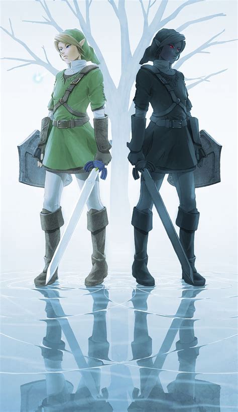 The Legend Of Zelda Ocarina Of Time Link And Dark Link