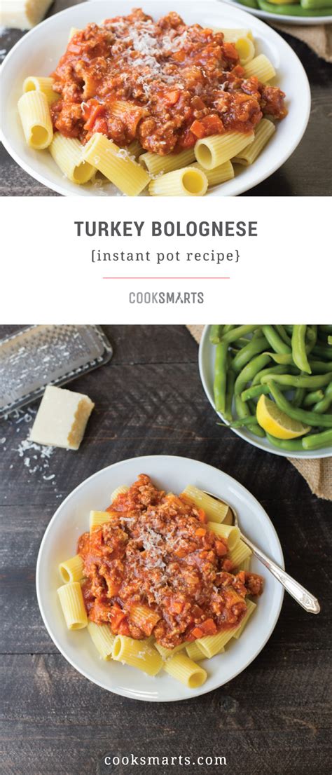 This cooks quickly in the pressure cooker and is great for game day or family meals. Instant Pot Turkey Bolognese Recipe | Cook Smarts