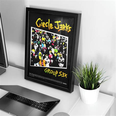 quadro cartaz com moldura circle jerks group sex 35x50cm elo7