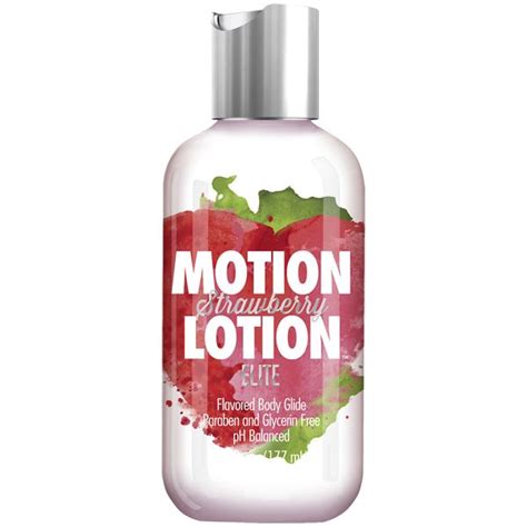 motion lotion elite strawberry 6 oz lotion massage oil lube