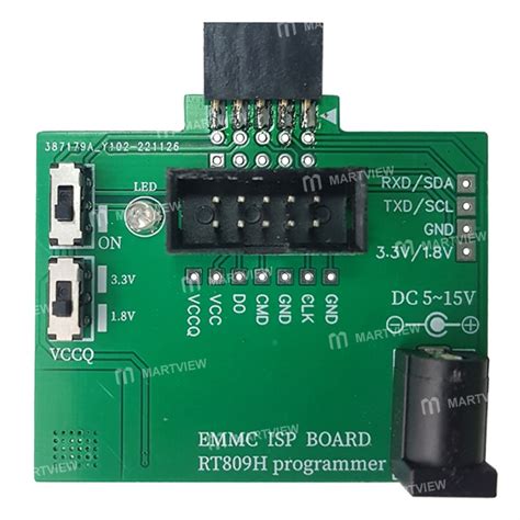 EMMC ISP Board For RT H Programmer EMMC Adapter Martview