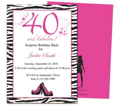 A 40th birthday is one of the most celebrated milestone birthdays. Fabulous 40th Birthday Party Invitation Template | Shoplinkz, Funeral Program Templates | Shoplinkz