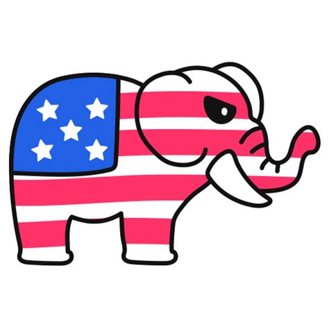 Republican Elephant Illustration Free Download