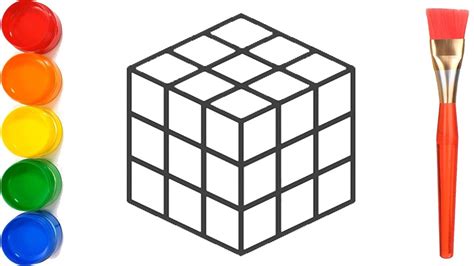 How To Draw A Rubik Cube Easy Ks Art Youtube