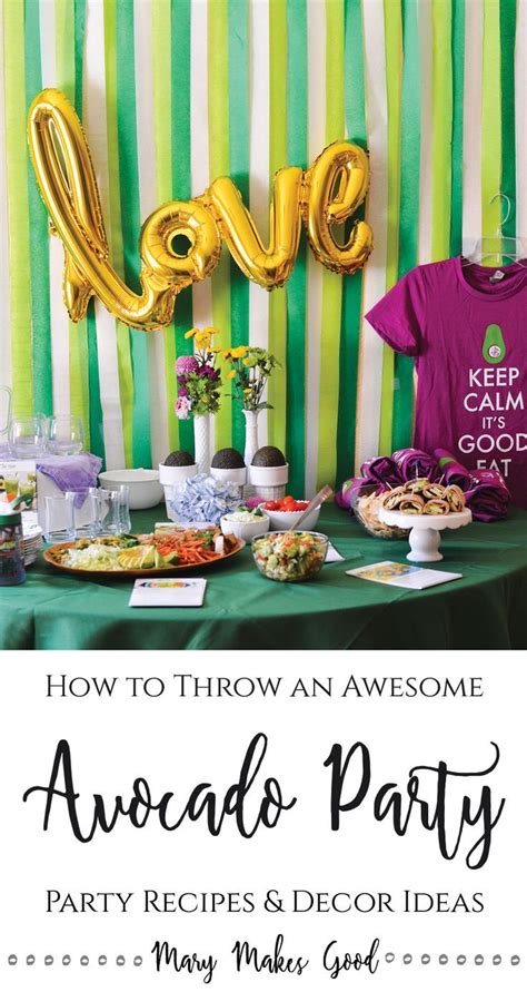 Only it wasn't for kids! Avocado Party Ideas - Recipes and Party Decorations ...