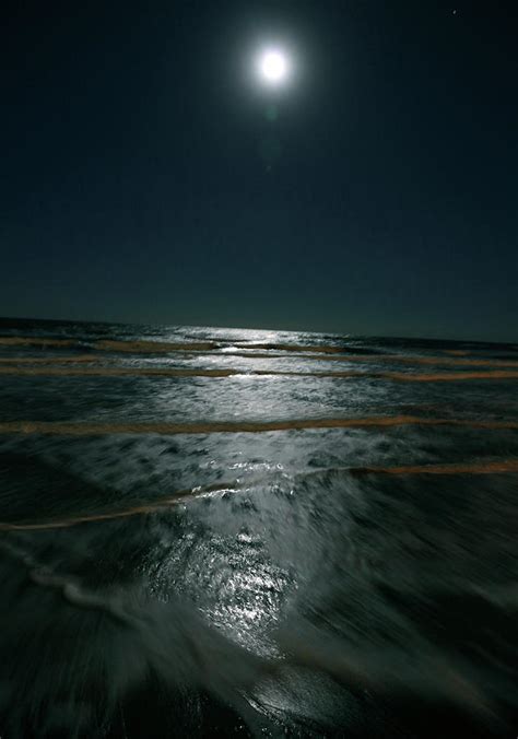 Full Moon Over The Atlantic Ocean Photograph By Dennis Danner